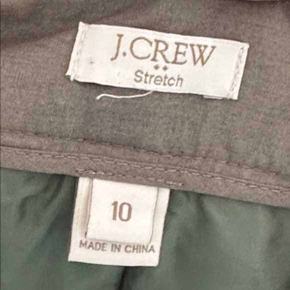 J. Crew Stretch Olive Wool Blend Business Pants - Size 10 - Picture 6 of 7